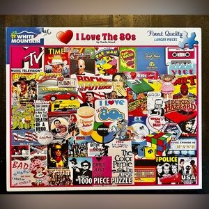 White Mountain 1000 piece “I Love The 80’s”.